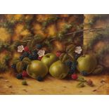 J.F. SMITH (MODERN) OIL PAINTINGS ON BOARD A pair Still lifes of fruit, both signed lower right 11