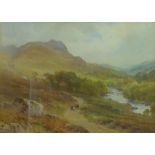 SUTTON PALMER (1854-1933) WATERCOLOUR DRAWING 'The Duddon Valley, Nr Ulpha Signed, titled to mount