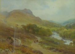 SUTTON PALMER (1854-1933) WATERCOLOUR DRAWING 'The Duddon Valley, Nr Ulpha Signed, titled to mount