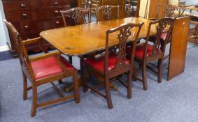 SET OF SIX CHIPPENDALE STYLE MAHOGANY DINING CHAIRS including a pair of carver's armchairs