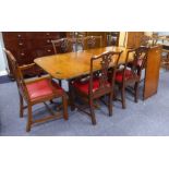 SET OF SIX CHIPPENDALE STYLE MAHOGANY DINING CHAIRS including a pair of carver's armchairs