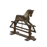 Late Nineteenth Century Carved Wood Platform Rocking Horse