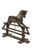 Late Nineteenth Century Carved Wood Platform Rocking Horse