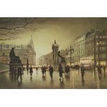 STEVEN SCHOLES ARTIST SIGNED LIMITED EDITION COLOUR PRINT 'Piccadilly, Manchester 1928' Signed and