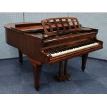 UEBEL AND LECHLEITER ROSEWOOD CASED BOUDOIR GRAND PIANOFORTE, number 27030, on three square tapering