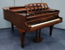 UEBEL AND LECHLEITER ROSEWOOD CASED BOUDOIR GRAND PIANOFORTE, number 27030, on three square tapering