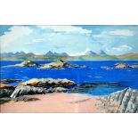 W. M. KIRK (CONTEMPORARY) WATERCOLOUR 'At Traigh, Sound of Sleat, Scotland', signed, signed and