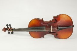 20th CENTURY CZECHOSLOVAKIAN VIOLIN 'COPY OF A STRADIVARIUS' with 14 1/4" (62cm) two piece back with