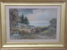 AFTER ANTHONY VANDYKE COPLEY FIELDING (1787-1855) WATERCOLOUR DRAWING 'Derwent Water for