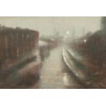 MARC GRIMSHAW PASTEL DRAWING 'Bridgewater Canal'