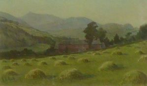 HARRIET R. HALL (Twentieth Century) WATERCOLOUR DRAWING 'Lyndend' Farm, Broughton Mills Signed,