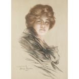 PHILIP BOILEAU (1864-1917) PASTEL ON COLOURED PAPER Portrait of a young woman Signed and dated