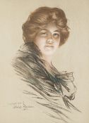 PHILIP BOILEAU (1864-1917) PASTEL ON COLOURED PAPER Portrait of a young woman Signed and dated