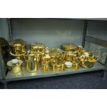 A COLLECTION OF ROYAL WORCESTER FIREPROOF GILT DINNER, TEA AND COFFEE SERVICE, APPROX 19 PIECES