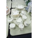 A POST WARE CROWN STAFFORDSHIRE 57 PIECE PART DINNER AND TEA SERVICE