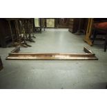ARTS AND CRAFTS PLANISHED COPPER AND BRASS KERB FENDER, 53 1/2" X 15"