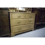 VICTORIAN PINE DRESSING CHEST WITH RECTANGULAR SWING MIRROR