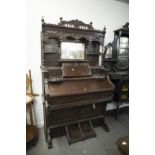 A LATE NINETEENTH CENTURY STAINED BEECHWOOD CASED CRANE AND SONS, LIVERPOOL HARMONIUM