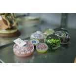 SEVEN PERTHSHIRE AND OTHER GLASS PAPERWEIGHTS