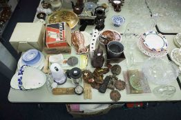 DOMESTIC POTTERY AND GLASS WARES, TABLE GLASS MATS, LIQUIDISER ETC...