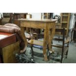 AN ART DECO SOLID BURR YEW-WOOD SIDE TABLE