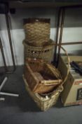 VARIOUS WICKER BASKETS