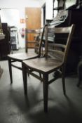 A SET OF FOUR TWENTIETH CENTURY MAHOGANY CHAIRS (4)