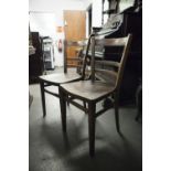 A SET OF FOUR TWENTIETH CENTURY MAHOGANY CHAIRS (4)