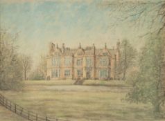 LIZ TAYLOR ARTIST SIGNED COLOUR PRINT 'Bourn Hall' Signed in pencil 14 1/2" x 19 3/4" (37 x 50cm)