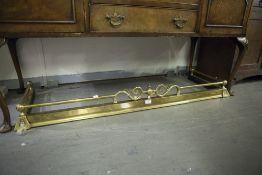 VICTORIAN BRASS FIRE CURB