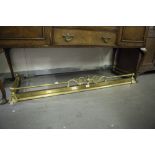 VICTORIAN BRASS FIRE CURB