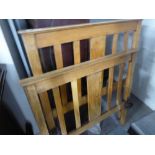 A PAIR OF 3' OAK BED ENDS (ONE BEDSTEAD)