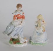 ROYAL WORCESTER LIMITED EDITION CHINA FIGURE 'A FARMER'S WIFE' from the 'Old Country Ways' series,