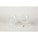 PAIR OF WATERFORD CUT GLASS 'COLLEEN' 10oz BRANDY GOBLETS, 5" (12.7cm) high, in original box