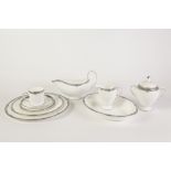 WEDGWOOD 'AMHERST' BONE CHINA DINNER AND TEA SERVICE OF 44 PIECES, sufficient for 6 persons, with