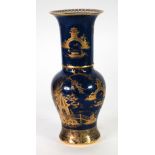 WILTSHAW AND ROBINSON CARLTON WARE 'NEW MIKADO' PATTERN CHINA VASE of Gu form, gilt printed with