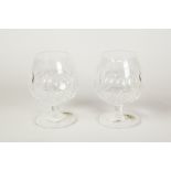 PAIR OF WATERFORD CUT GLASS 'COLLEEN' 10oz BRANDY GOBLETS, 5" (12.7cm) high, in original box