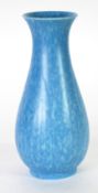 PILKINGTONS ROYAL LANCASTRIAN POTTERY VASE of footed baluster form with waisted neck, crystalline
