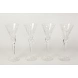 TWO PAIRS OF WATERFORD CUT GLASS 'MILLENNIUM 5' UNIVERSAL TOASTING FLUTES, 9 1/4" (23.5cm) high,