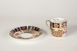 POINTONS, DERBY STYLE JAPAN PATTERN CHINA MOUSTACHE CUP AND SAUCER, printed mark to cup (2)