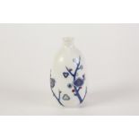 SMALL LATE 19th/EARLY 20th CENTURY JAPANESE FUKUGAWA PORCELAIN OVOID VASE with narrow neck,