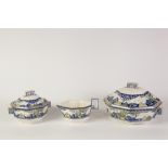 EIGHTEEN PIECE ROYAL DOULTON 'MERRY WEATHER' PATTERN POTTERY PART DINNER SERVICE, PRINTED AND WASHED