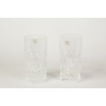 PAIR OF WATERFORD CUT GLASS 'COLLEEN' 12oz HI-BALL TUMBLERS, 5 1/2" (14cm) high, boxed