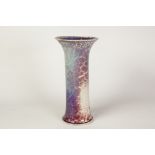 EARLY TWENTIETH CENTURY RUSKIN HIGH FIRED SANG DE BOEUF GLAZED POTTERY VASE, of flared,