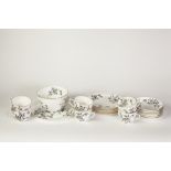 TWENTY PIECE LATE VICTORIAN ROYAL CROWN DERBY 'HAWTHORN' PATTERN CHINA TEA SERVICE FOR SIX