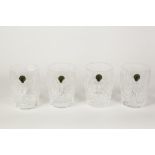 SET OF FOUR WATERFORD CUT GLASS 'COLLEEN' 12oz TUMBLERS, 4 1/2" (11.4cm) high, in original box