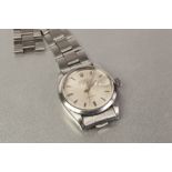 ROLEX OYSTER PERPETUAL "AIR KING DATE" PRECISION WRIST WATCH with sweep seconds, silvered dial