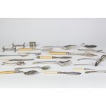 SIX PAIRS OF EARLY TWENTIETH CENTURY DESSERT KNIVES AND FORKS, with mother o'pearl handles and