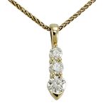 HEARTS ON FIRE 'ILLUSION' 18ct GOLD PENDANT SET WITH THREE GRADUATED DIAMONDS, 0.57ct in total, I/J,