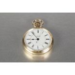 A LATE VICTORIAN 18ct GOLD CASED GENTLEMAN'S OPEN FACED KEYLESS CHRONOGRAPH POCKET WATCH, by John